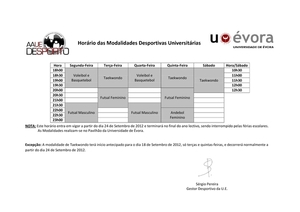 Horario Modalidades 2012-2013