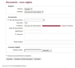 Registo GesDoc